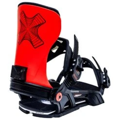 Snowboard Binding Bent Metal Transfer Black Red