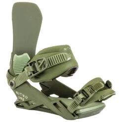 Snowboard Binding Nitro One Olive